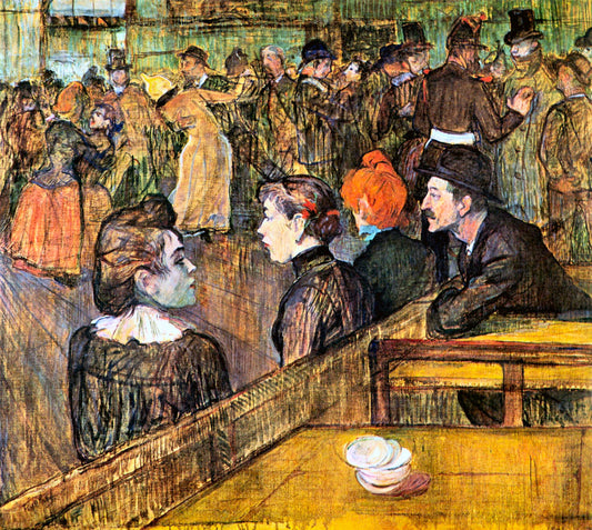 At the Moulin de la Gallette by Henri de Toulouse-Lautrec