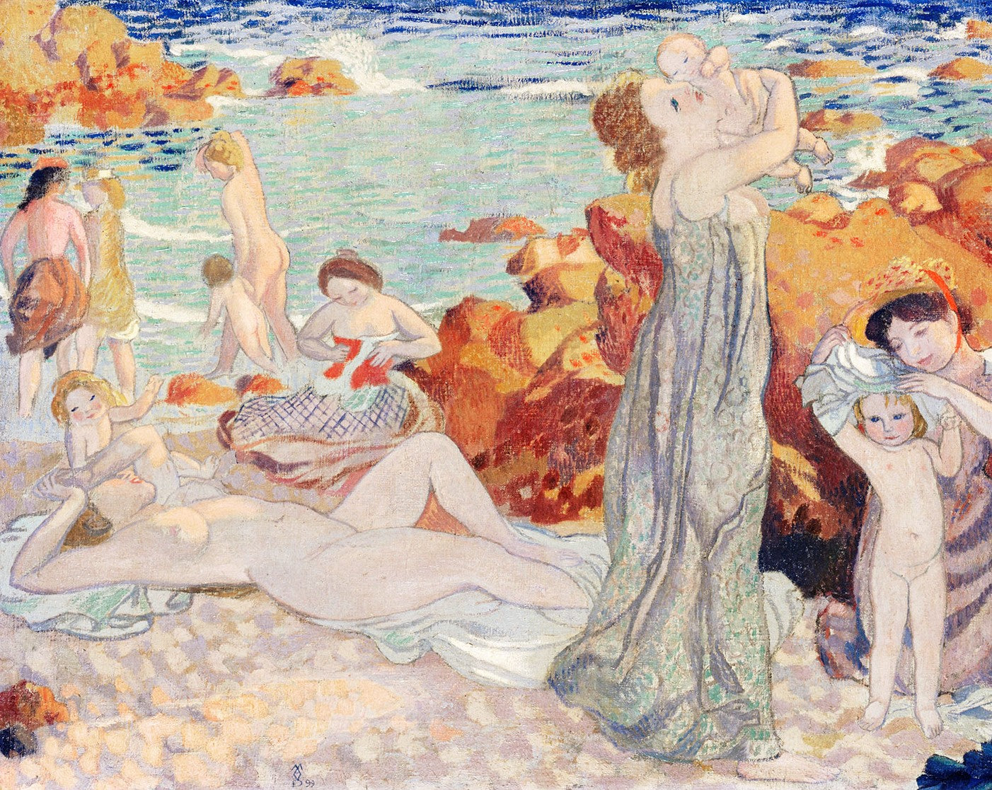 Bathers Pouldu Beach by Maurice Denis