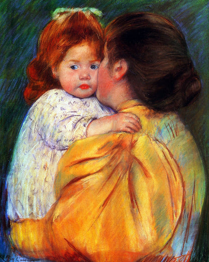 Maternal Kiss 1896 by Mary Cassatt