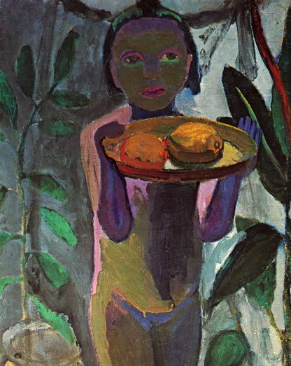 Child with goldfish glass by Paula Modersohn-Becker