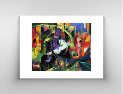 Abstract with Cattle by Franz Marc