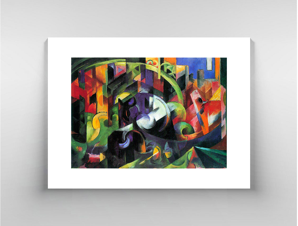 Abstract with Cattle by Franz Marc