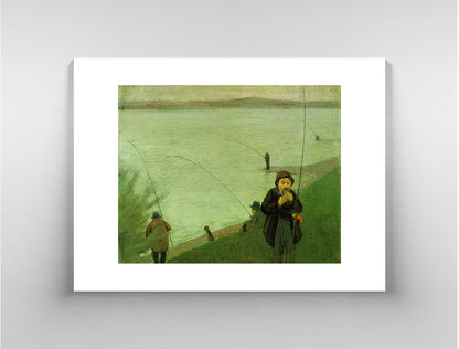 Anglers on the Rhine by Macke