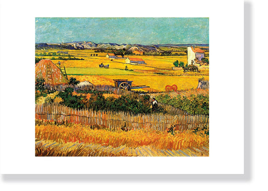 Harvest at La Crau with Montmajour in the Background - Van Gogh